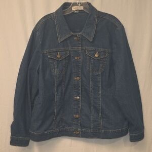 Coldwater Creek Medium Wash Denim Trucker Jacket